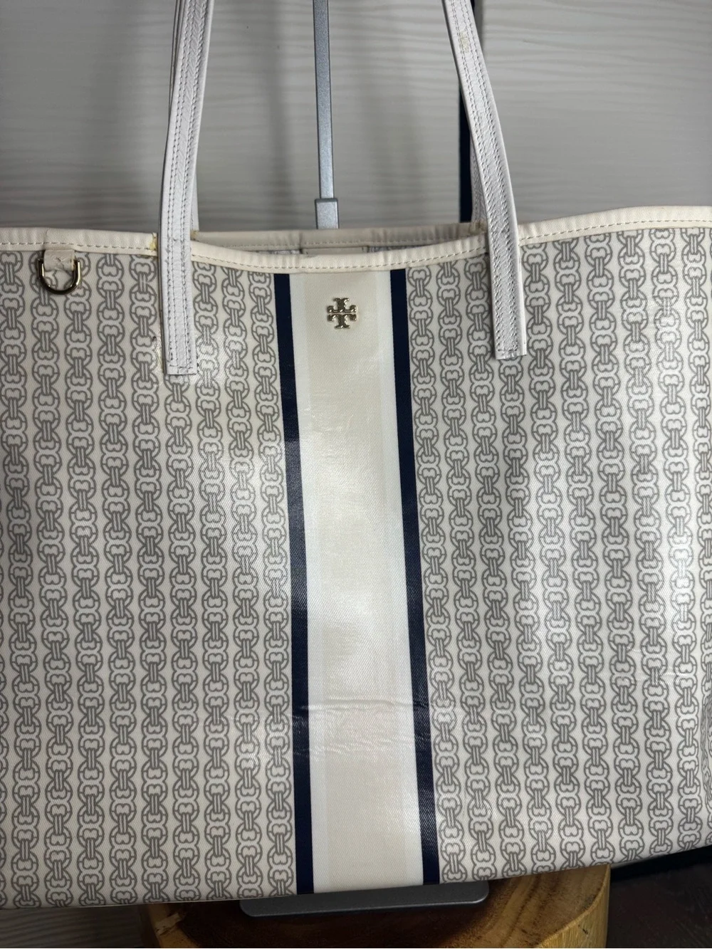 Tory Burch Gemini Link Coated Canvas Tote Bag
